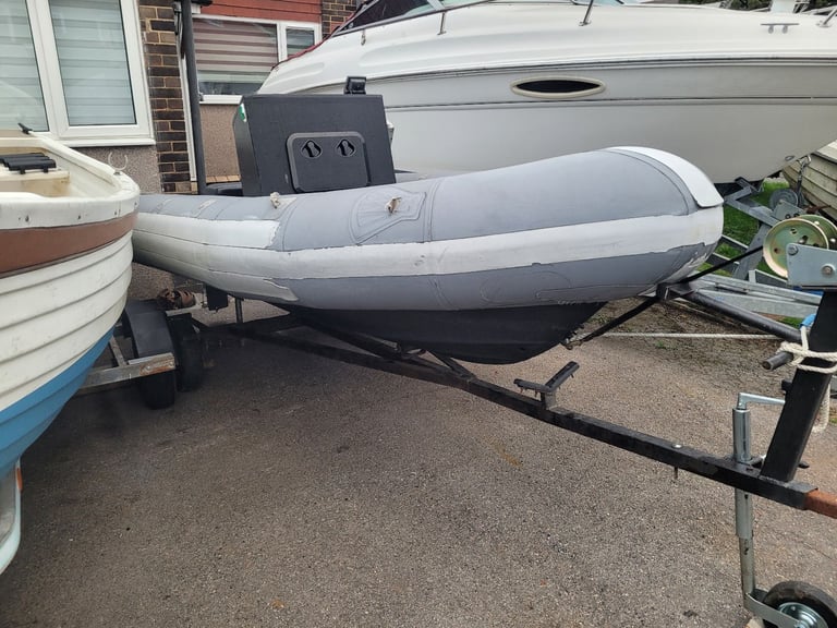 Avon SR4 inflatable rib boat and trailer