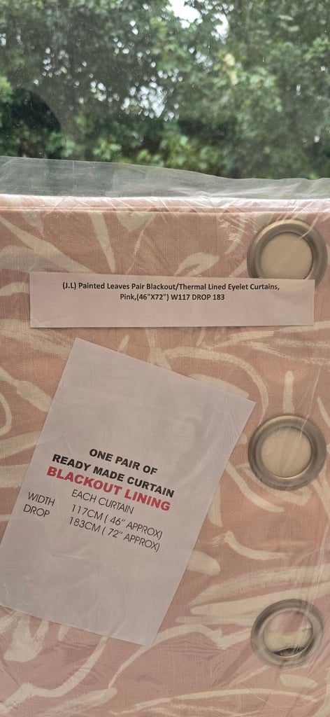 Brand new john lewis  painted  lewis  pair blackout thermal lined curtains 