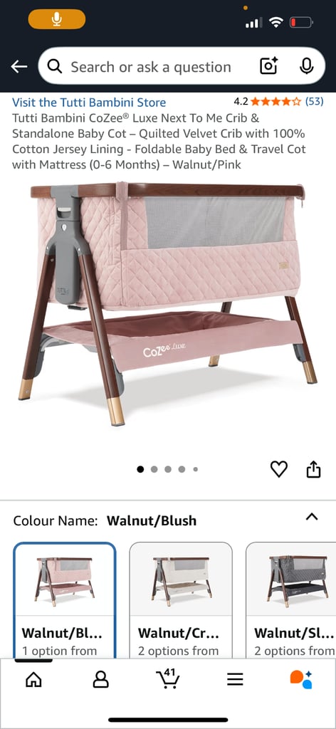 image for Used baby cot bed 