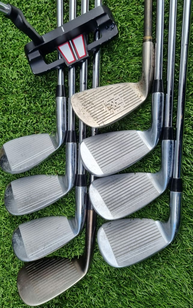 Taylor Made driver & 2x hybrids, Fazer CTR 6-LW & Cobra 5-iron, putter, Callaway stand-bag & MORE