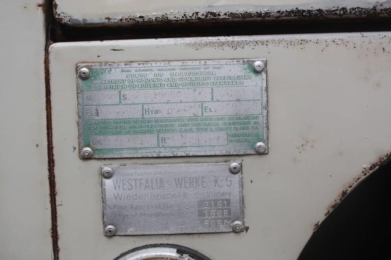 VOLKSWAGEN WESTFALIA Type 2 SO 67 Camper 1968