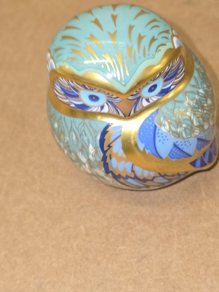 image for Rare Royal Crown Derby Nightingale Owl Paperweight
