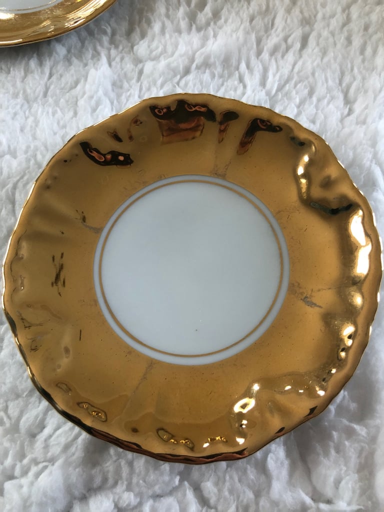 Vintage Fine Porcelain China Gold Plated Tea Set