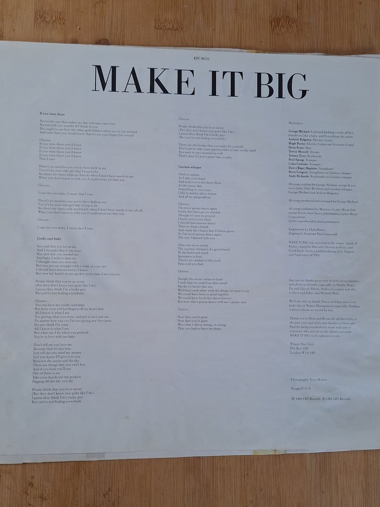 Wham make it big album 
