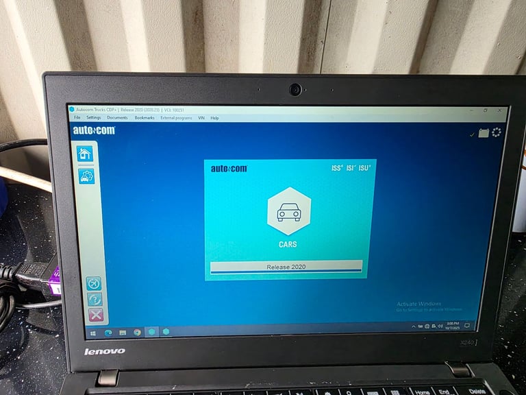 autocom with vci on lenovo i5 x240 laptop