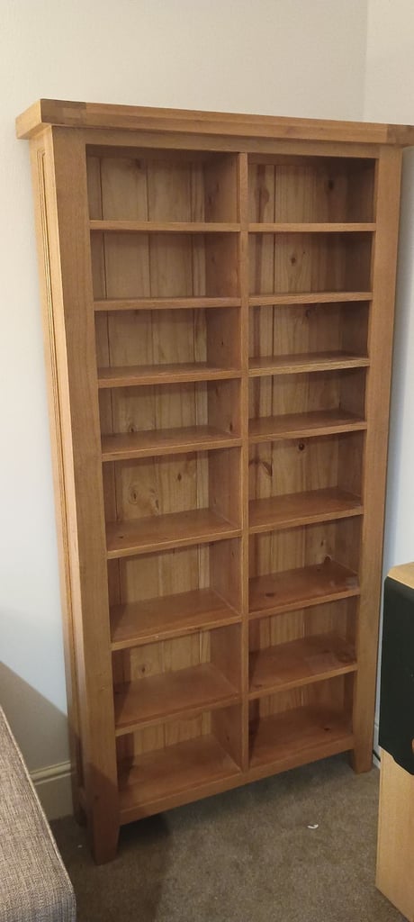 Oak Bookcase - CD & DVD or Book Storage