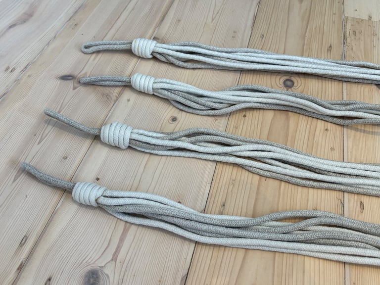 4 x Vintage Beige / Cream / Taupe Rope Modern Minimal Curtain Tie Backs