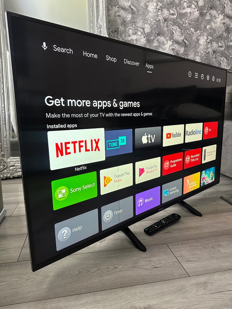 image for Sony 55” Led 4k Smart Ultra Slimline Tv Wifi Internet Remote & Stand Excellent Condition