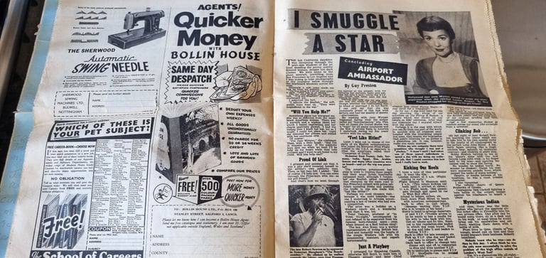 Tit-Bits Weekly Paper No #3891 1st October 1960 & free Song Book Tomy Steel