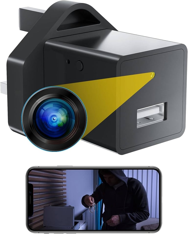 Spy Camera 1080P HD WiFi Hidden USB Charger Wireless Indoor Secret Mini Nanny Cam Home Security 