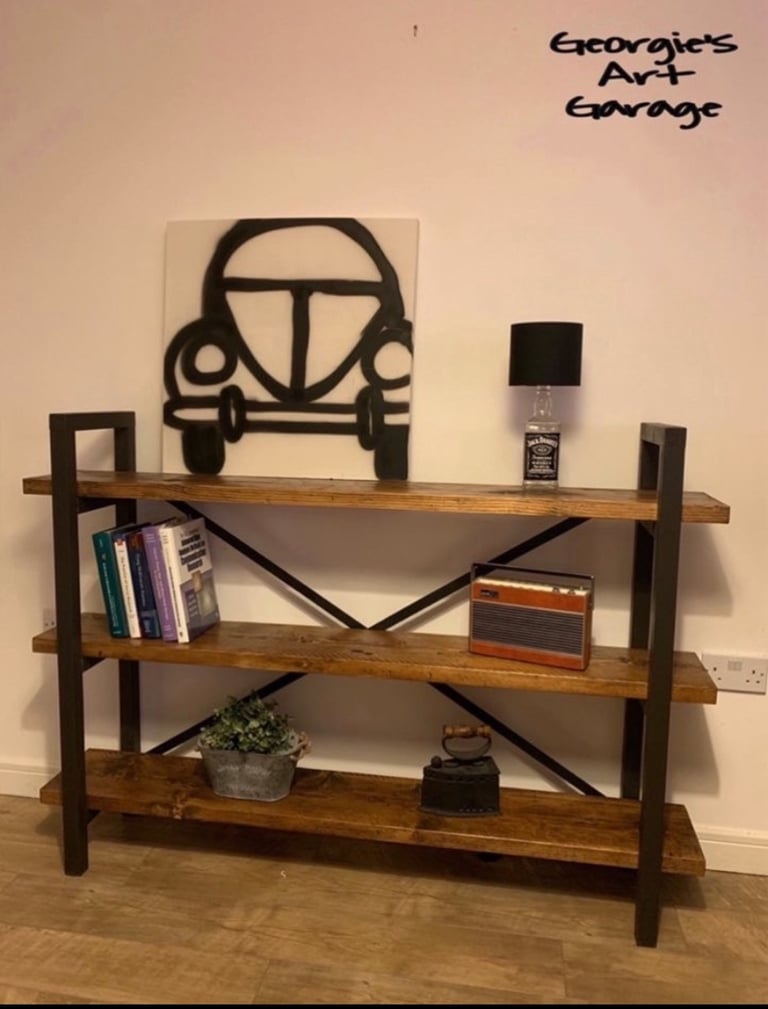 image for Handcrafted Reclaimed Wood Console & Side Tables