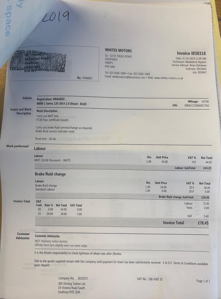 2014 BMW 1 Series 2.0 120d M Sport Auto Euro 5 (s/s) 5dr HATCHBACK Diesel Automatic