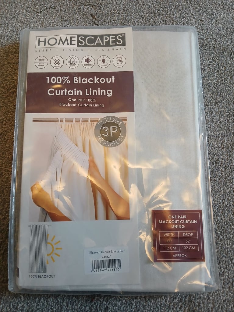 Homescapes Blackout Curtain Lining BRAND NEW