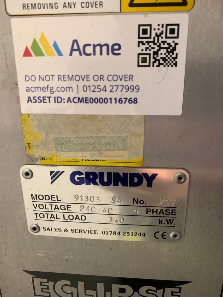 Grundy – eclipse 3KW 240V 91303 S9 buffet display 1.3m wide hot plate commercial food warmer