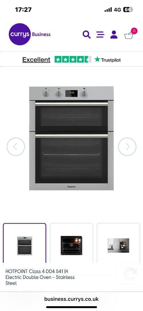 image for HOTPOINT Class 4 DD4 541 IX Electric Double Oven - Stainless Steel