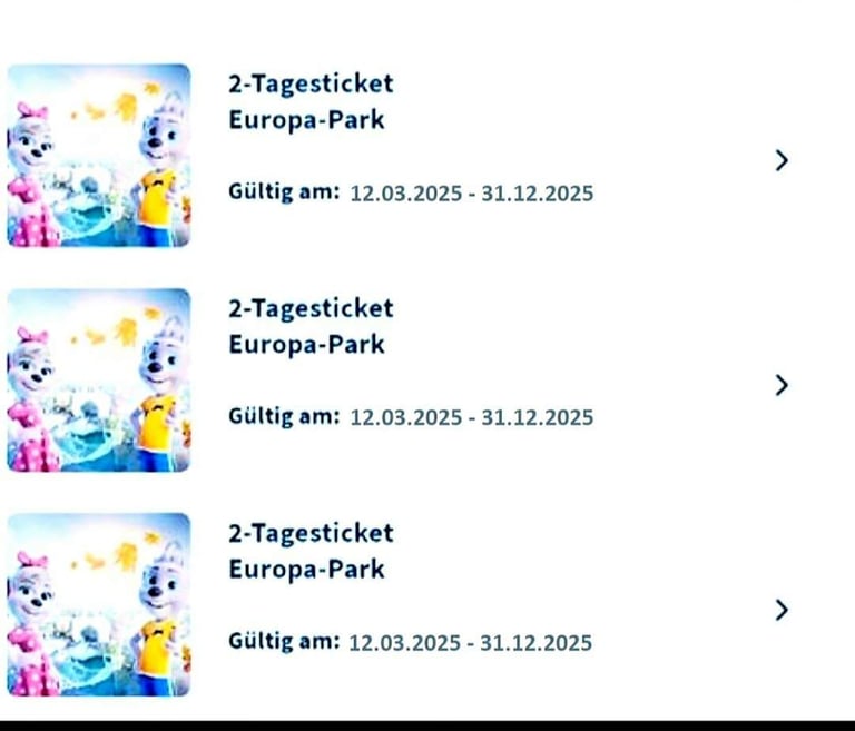 Tickets Europa park 5