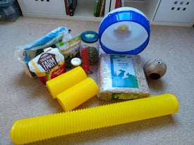 Gerbil Pet Care Bundle, Wheel and accessories. Many items also suit a Hamster.