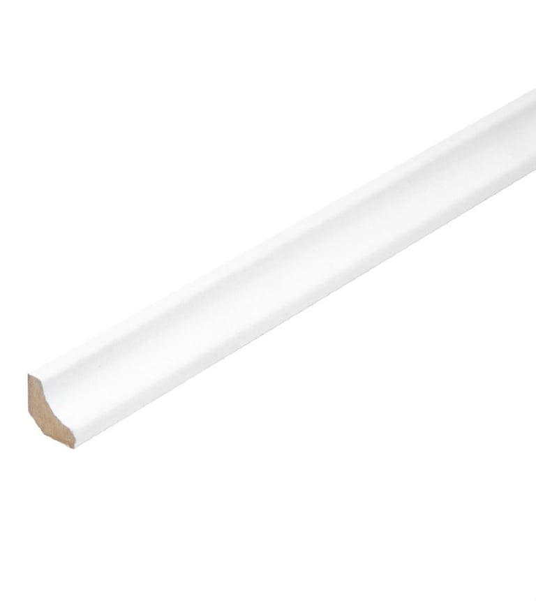NEW Pack of 20 lengths Unika White Scotia Beading for Laminate flooring 2.4 metre lengths .