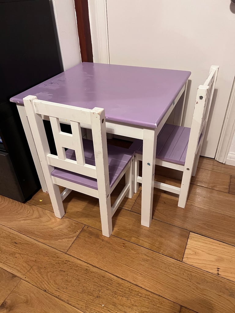 image for Kids play table and two chairs 