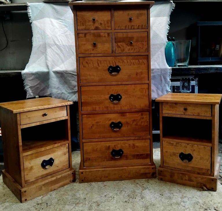 Laura Ashley tall boy and bedside units 