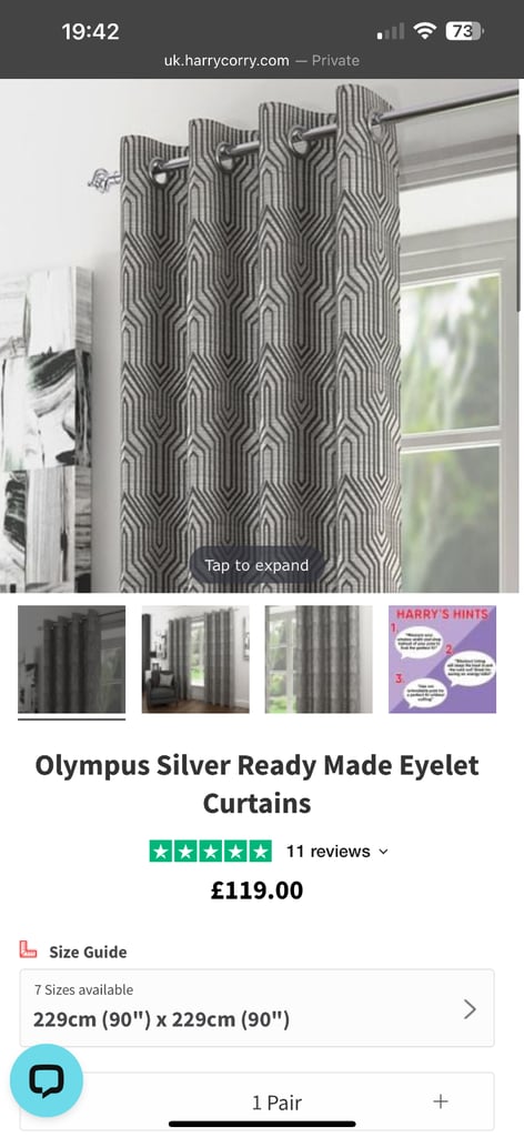 Olympus Harry Corry Curtains 