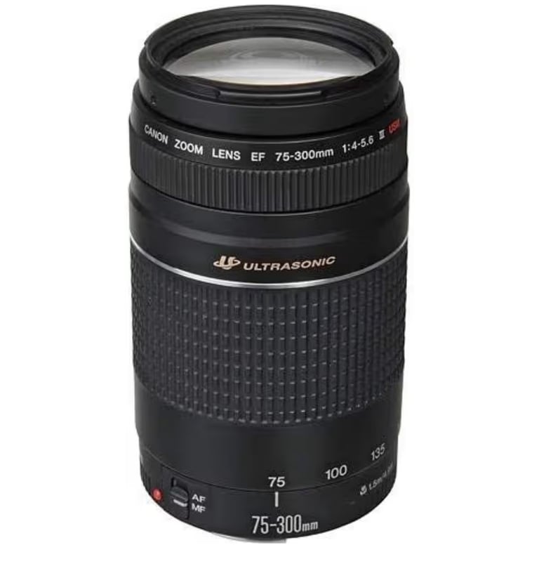 Canon EF 75-300mm f/4.0-5.6 III Filter Size 58mm Zoom Lens (Not USM)