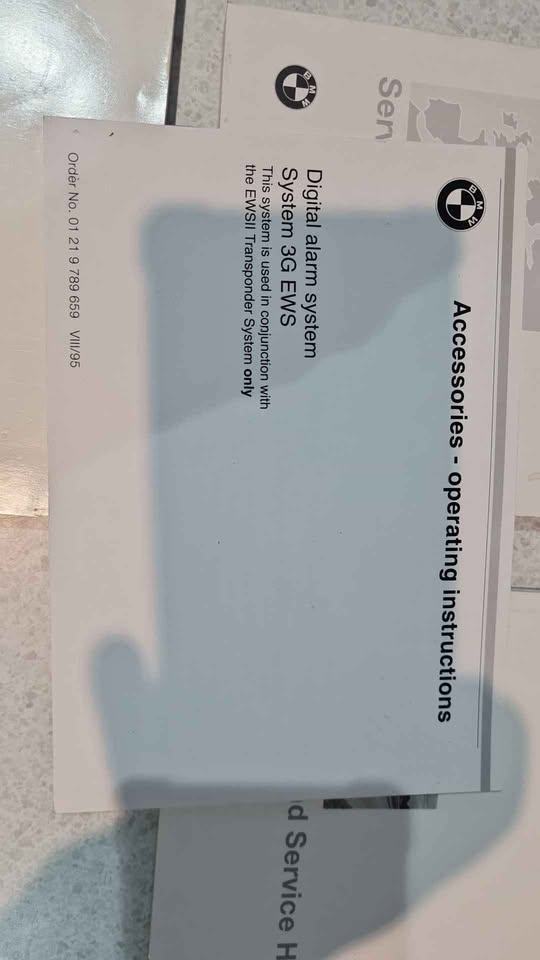 BMW E36 3 series service booklet