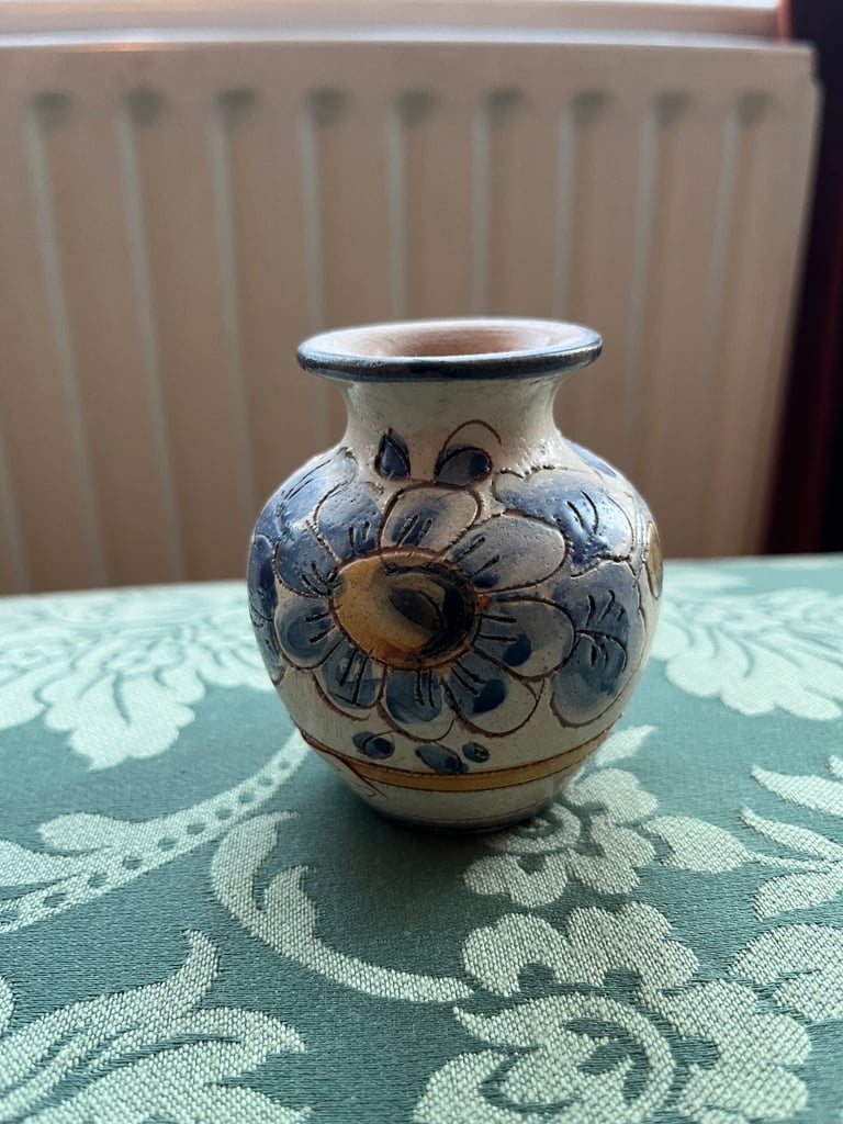 image for Miniature hand painted vase