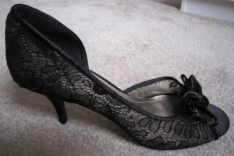 MONSOON LACE EVENING SHOES SIZE 6 WITH MATCHING BAG