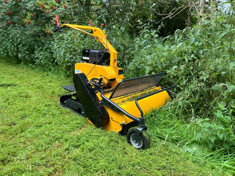 Brand New RAPTOR X Petrol Pedestrian Track Flail mower, tractor *** VIDEO *** Key Start 13.5HP