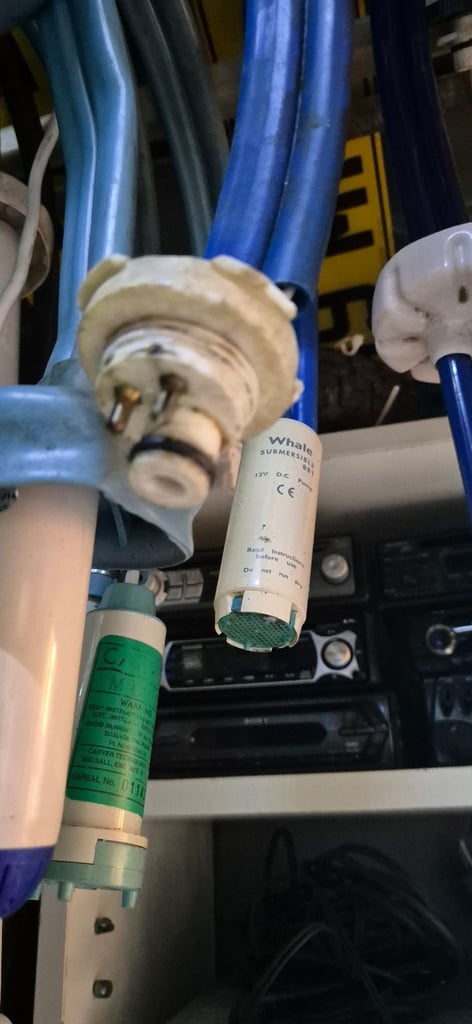 WHALE and other water pumps and filters for caravan motorhome camper boat.