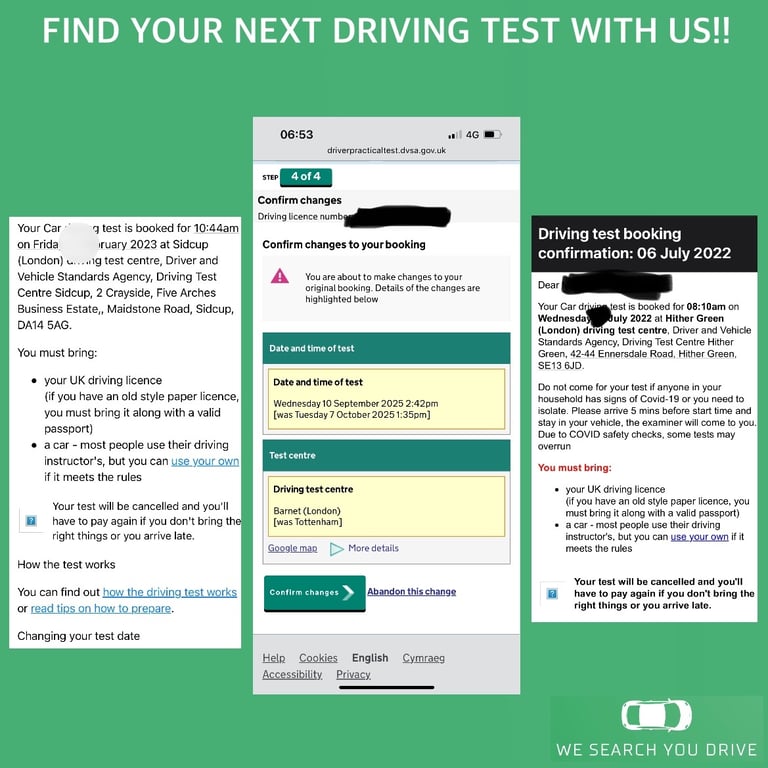FIND YOUR NEXT DRIVING TEST WITH US!!!