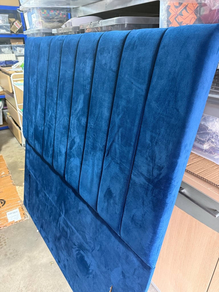 image for Blue Velvet Double Headboard