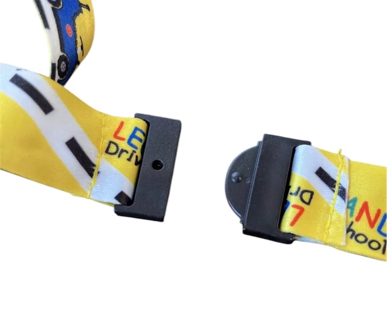 Legoland Lanyard Yellow Driving School 21” Keychain Badge ID Phone Holder