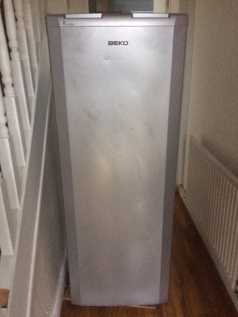 SILVER FROST FREE BEKO UPRIGHT FREEZER IN EXCELLENT WORKING CONDITION.