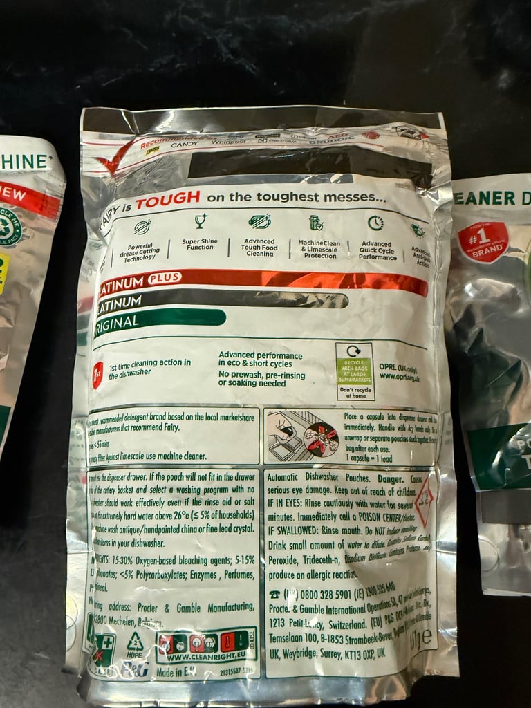 Fairy Platinum Plus All In One Dishwasher Tablets