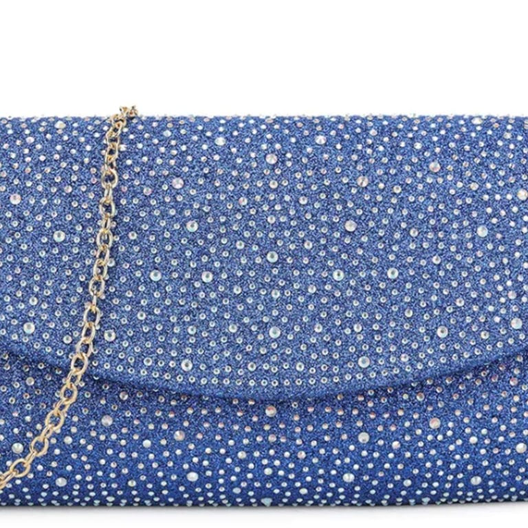 image for Royal Blue Diamante Clutch Bag 