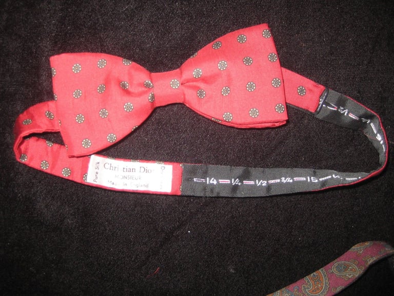 3 Brand New Bow Ties: Christian Dior Monsieur for £8; Paisley Silk for £6; Black/White for £4