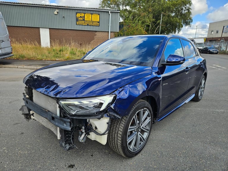 2025 AUDI A1 25 TFSI S Line 5dr S Tronic Auto Blue Damaged Salvage