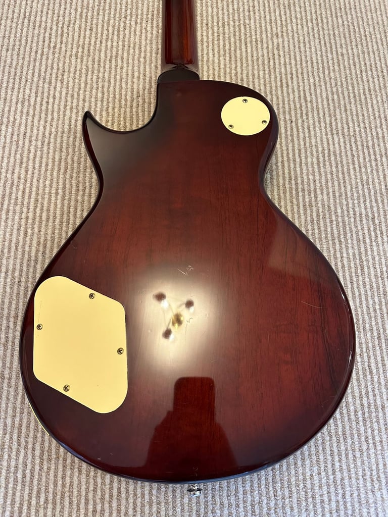Gibson Les Paul style Vintage V100M Gold Top - Mini Humbucker Electric Guitar - Gold with case