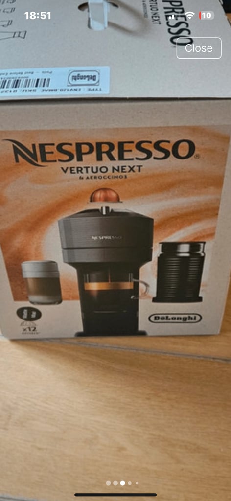 Nespresso verto next coffee machine & Milk frother & pods