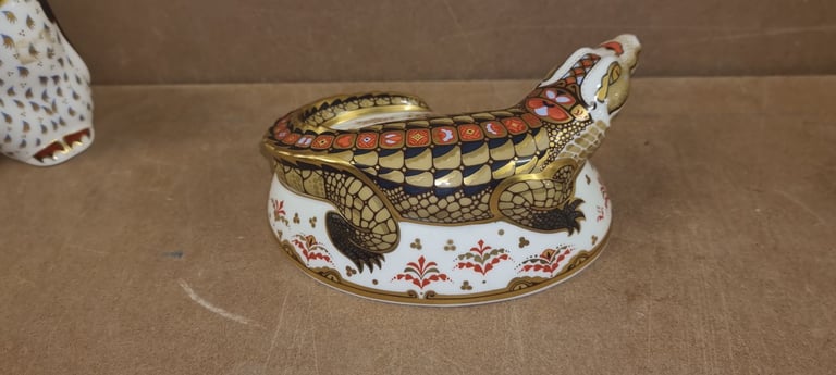 Royal Crown Derby Crocodile Paperweight