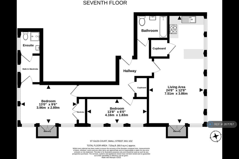 2 bedroom flat in St. Giles Court, Bristol, BS1 (2 bed) (#2671767)