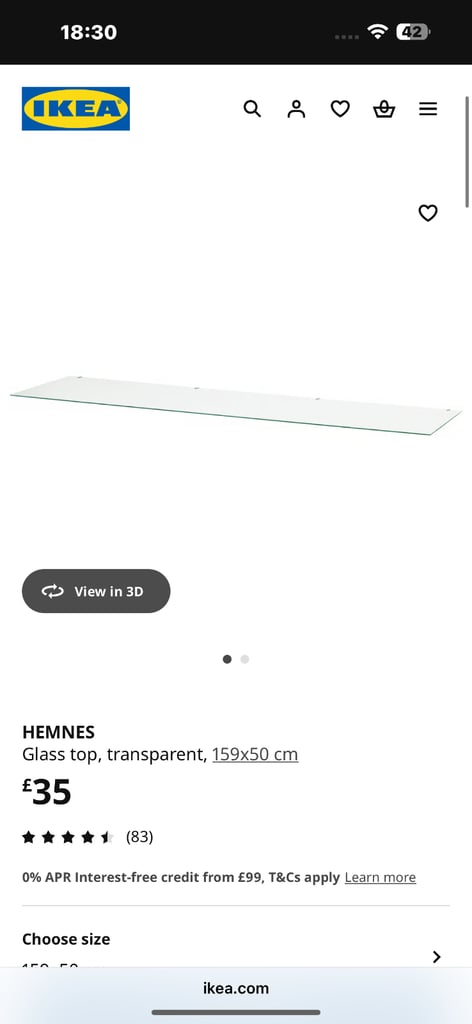 IKEA hemnes glass top