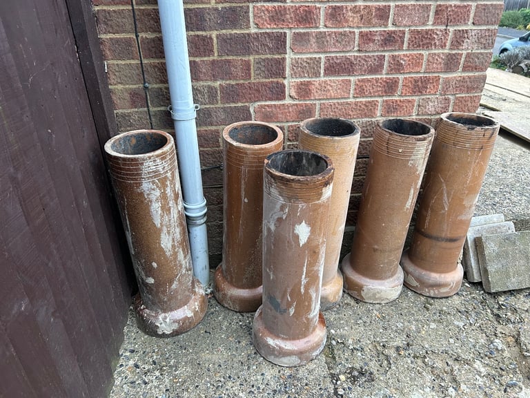 Chimney flue ceramic liner plant pots drainage pipes 