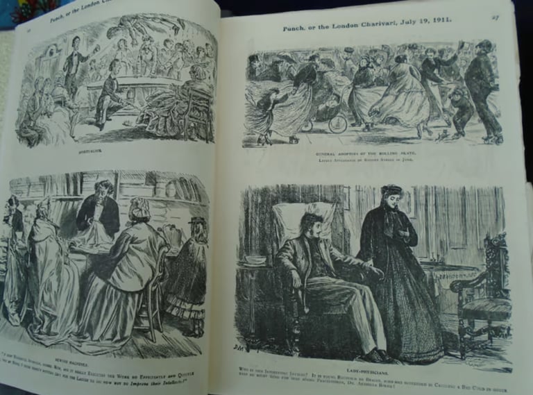 Vintage 8 x Punch Hardback Books