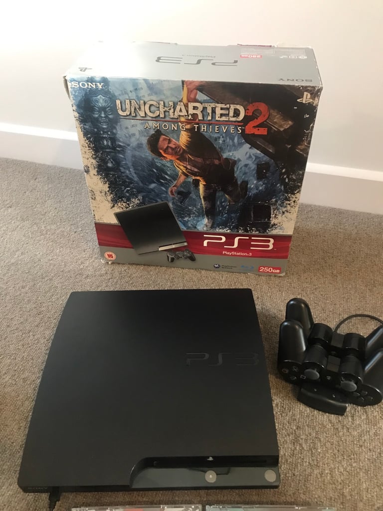 PlayStation 3 Bundle w/ 250GB Console Extra Controller Uncharted