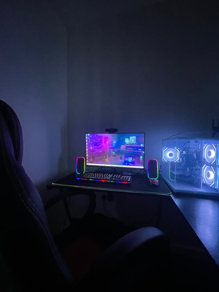 gaming led desk