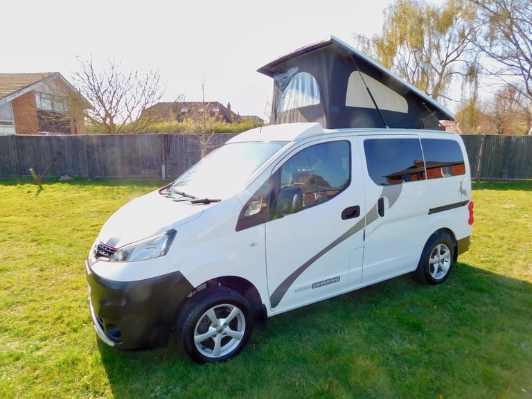 Sussex Campervans Nissan NV200 1.5 Dci Manual Gearbox 2 Berth Pop Top, Campervan