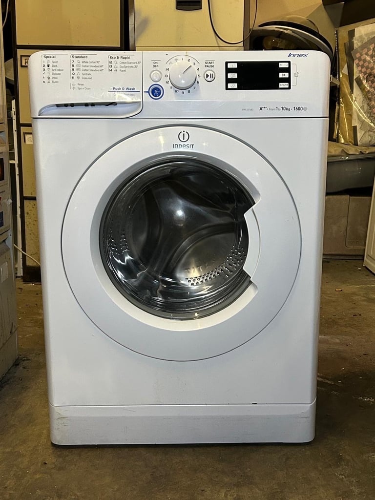 image for Indesit washing machine 10 kg 1600 spin A+++